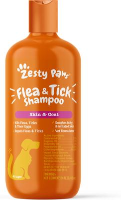 Show full view: Zesty Paws Flea & Tick Veterinary Formulated Soothing Spray, 16-fl oz bottle + Soothing Deodorizing Shampoo for Dogs, 16-fl oz bottle slide 6 of 10