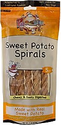 Poochie Chews 8" Sweet Potato Spirals Dog Treat, 6-oz bag