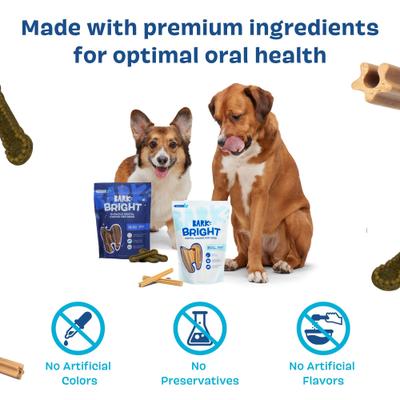 Show full view: BARK Bright Dental Kit: Medium Chicken Flavored Dental Dog Treats + Chicken & Thyme Flavored Dog Dental Gel, 1 count, sample gel slide 7 of 8