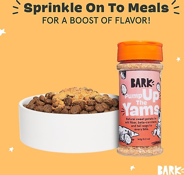 BARK Pump Up the Yams Limited Ingredient Diet Dehydrated Dog Food Topper, 5-oz jar