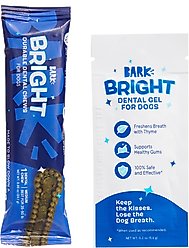 BARK Bright Durable Dental Kit: Medium Mint Flavored Dental Dog Treats + Chicken & Thyme Flavored Dog Dental Gel, 1 count, sample gel
