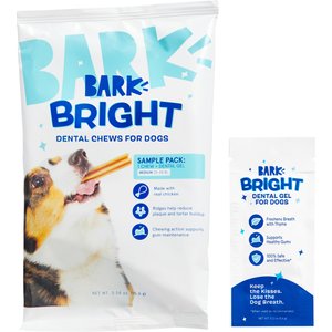 BARK Bright Dental Kit: Medium Chicken Flavored Dental Dog Treats + Chicken & Thyme Flavored Dog Dental Gel, 1 count, sample gel