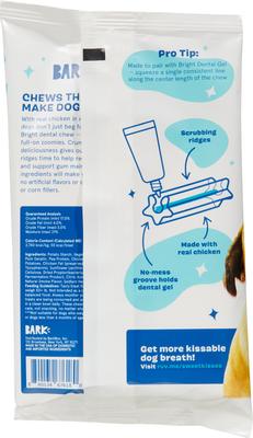 Show full view: BARK Bright Dental Kit: Large Chicken Flavored Dental Dog Treats + Chicken & Thyme Flavored Dog Dental Gel, 1 count, sample gel slide 4 of 9