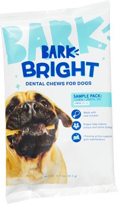 Show full view: BARK Bright Dental Kit: Large Chicken Flavored Dental Dog Treats + Chicken & Thyme Flavored Dog Dental Gel, 1 count, sample gel slide 3 of 9