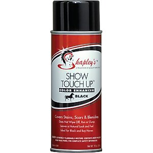 Shapley's Show Touch Up Horse Color Enhancer, 10-fl oz spray, Black