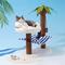 Show in main carousel: ZEZE Summer Coconut Island Climbing Frame 31-in Cat Tree, Brown/Green slide 4 of 7