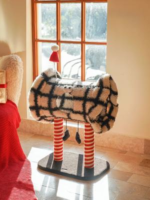 Show full view: ZEZE Christmas Zebra 33-in Cat Tree, Black/White slide 4 of 7