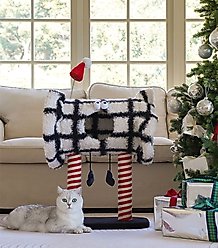 ZEZE Christmas Zebra 33-in Cat Tree, Black/White