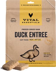 Vital Essentials Mini Patties Freeze-Dried Raw Duck Entree Cat Food, 15-oz bag
