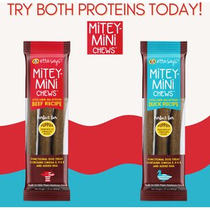 Etta Says! Mitey Mini Chews Beef Recipe Dog Treats, 3 count