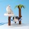 Show in main carousel: ZEZE Summer Coconut Island Climbing Frame 31-in Cat Tree, Brown/Green slide 6 of 7