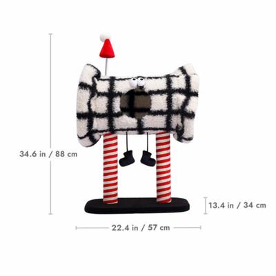 Show full view: ZEZE Christmas Zebra 33-in Cat Tree, Black/White slide 3 of 7
