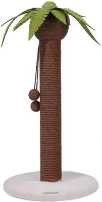 Show full view: ZEZE Coconut Tree Cat Scratching Post, Brown/Green slide 5 of 5