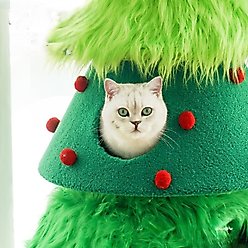 ZEZE Super Christmas Tree 50-in Cat Tree & Condo, Green slide 2 of 5