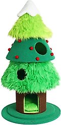 ZEZE Super Christmas Tree 50-in Cat Tree & Condo, Green