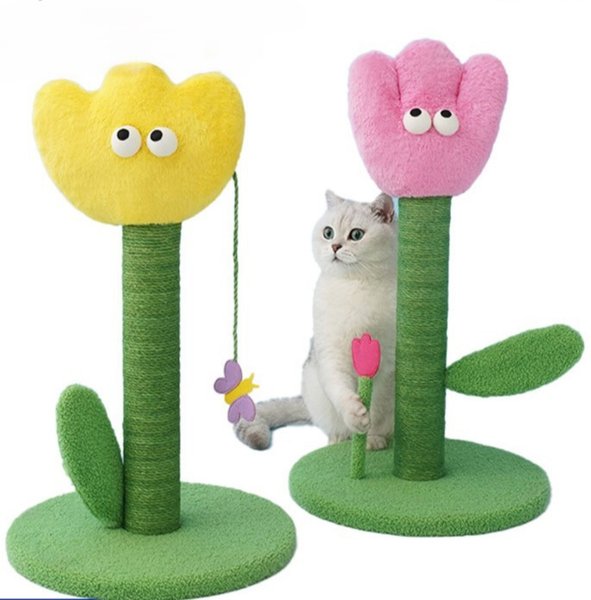 ZEZE Tall Tulip Cat Scratching Post