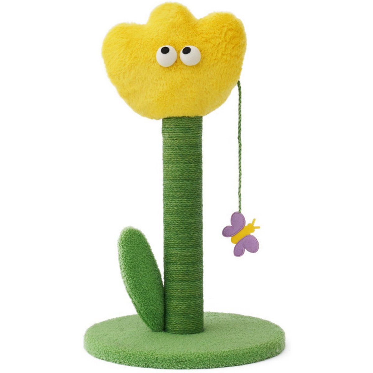 ZEZE Tulip Cat Scratching Post, Yellow