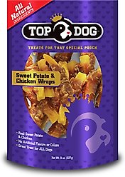 Top Dog Chicken & Sweet Potato Wraps Dog Treats, 8-oz bag
