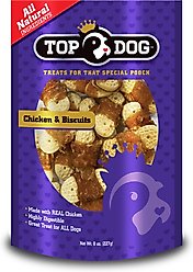 Top Dog Chicken & Biscuits Dog Treats, 8-oz bag