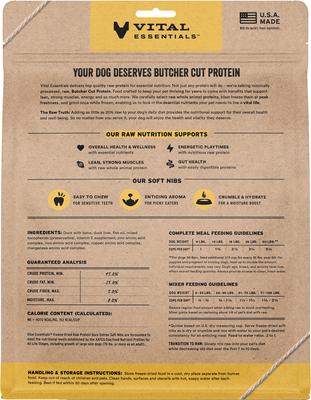 Show full view: Vital Essentials Freeze-Dried Raw Duck Entree & Mixer Soft Nibs Dog Food, 14-oz bag slide 3 of 11