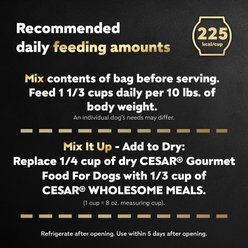 Cesar Wholesome Meals Beef, Chicken, Carrots, Barley & Green Beans Recipe Wet Dog Food, 17.6-oz pouch slide 2 of 9