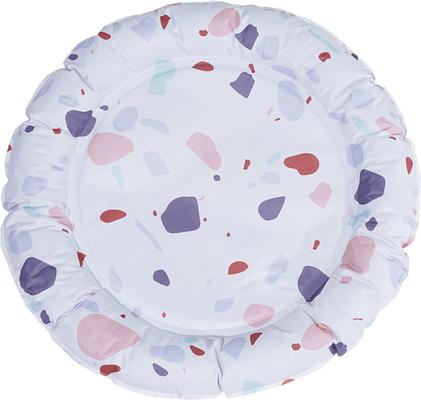 Show full view: ZEZE Marble Pattern Ice Mat Cooling Dog Bed, White, Medium slide 3 of 5