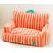 Show in main carousel: ZEZE Striped Furniture Style Sofa Cat Bed, Orange, Large slide 5 of 6
