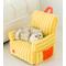 Show in main carousel: ZEZE Striped Furniture Style Sofa Cat Bed, Yellow, Medium slide 5 of 10