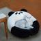 Show in main carousel: ZEZE Bear Shaped Bolster Cat Bed, White/Black, Medium slide 2 of 5