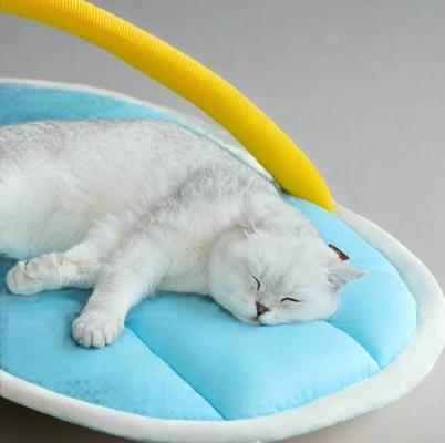 Show full view: ZEZE Beach Sandals Cool Sensation Dog Crate Mat, Blue, Medium slide 5 of 6