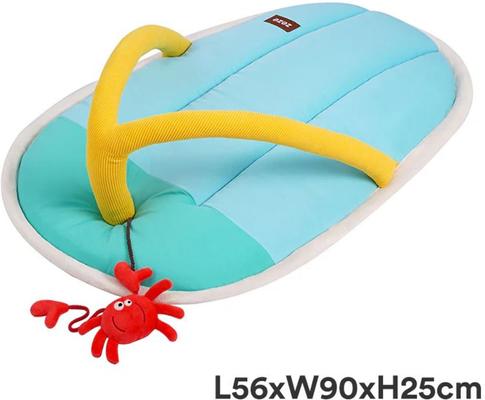 Show full view: ZEZE Beach Sandals Cool Sensation Dog Crate Mat, Blue, Medium slide 3 of 6