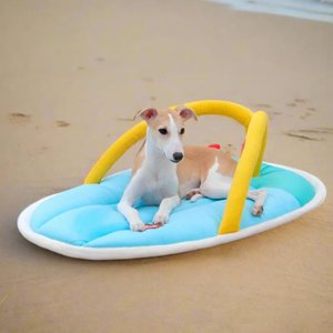 ZEZE Beach Sandals Cool Sensation Dog Crate Mat, Blue, Medium