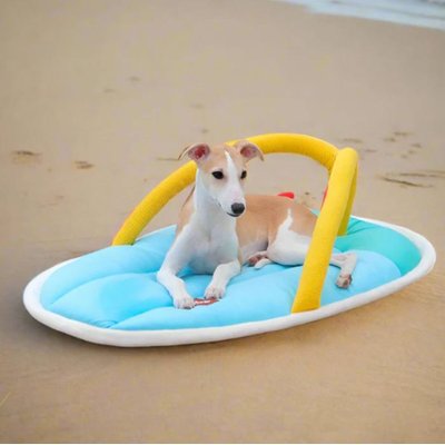 ZEZE ZEZE Beach Sandals Cool Sensation Dog Crate Mat, Blue, Medium