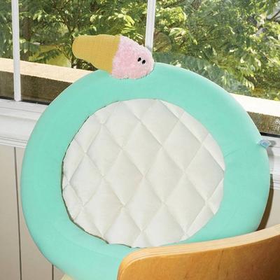 Show full view: ZEZE Melon Ice Smoothie Cooling Dog Bed, Tiffany Blue, Medium slide 5 of 7
