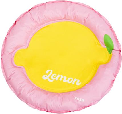 Show full view: ZEZE Lemon Cooling Dog Bed, Pink/Yellow, Medium slide 5 of 6