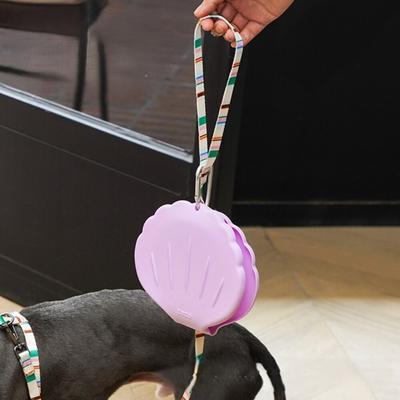 Show full view: ZEZE Collapsible Silicone Dog Bowl, Purple, 3-cup slide 3 of 7