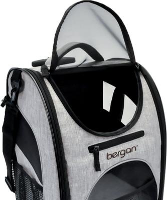 Show full view: Bergan Rolling Airline Approved Bag Dog Carrier, Heather Grey, 11.5 x 11.75 x 18.5-in slide 7 of 9