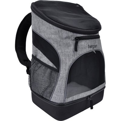 Bergan Bergan Airline Approved Backpack Dog Carrier, Heather Grey, 17.5 x 11.5 x 9-in