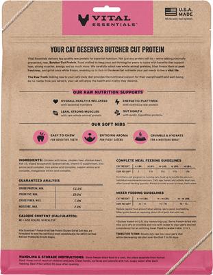 Show full view: Vital Essentials Freeze-Dried Raw Chicken Entree & Mixer Soft Nibs Cat Food, 12-oz bag slide 3 of 11