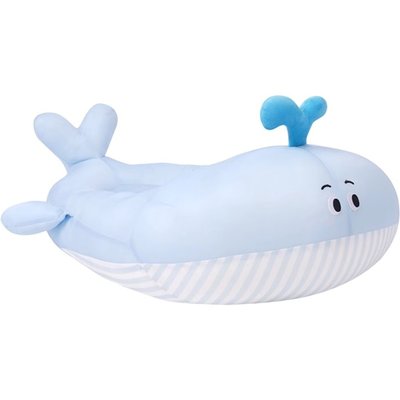 ZEZE ZEZE Whale Pillow Cat Bed, Blue, Medium