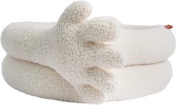 ZEZE Gesture Winter Warm Bolster Cat Bed, White, Medium slide 2 of 2