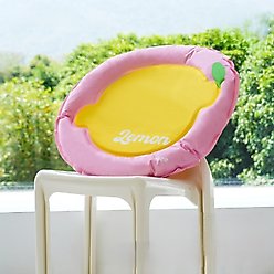 ZEZE Lemon Cooling Dog Bed, Pink/Yellow, Medium