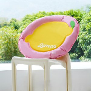 ZEZE Lemon Cooling Dog Bed, Pink/Yellow, Medium