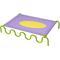 Show in main carousel: ZEZE Wavy Army Elevated Dog Bed, Medium, Purple/Yellow slide 5 of 11
