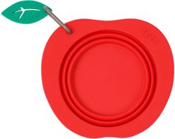 ZEZE Collapsible Silicone Dog Bowl, Red, 3-cup slide 2 of 6