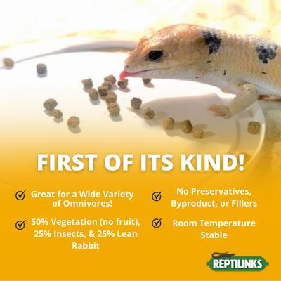 Show full view: Reptilinks 25/25/50 Omnivore Pellets Reptile Food, 1-oz bag slide 2 of 3