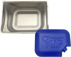 Closer Pets MiBowl Dog & Cat Feeder Ice Pack & Stainless Steel Bowl Insert, 1-cup slide 1 of 8