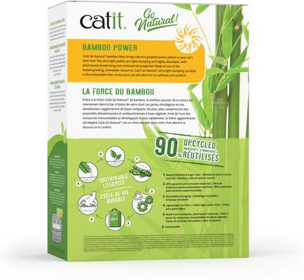 Show full view: Catit Go Natural Scented Bamboo Clumping Cat Litter, 7.9-lb bag slide 3 of 9