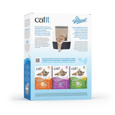 Show full view: Catit Go Natural Multi Cat Vanilla Scented Pea Husk Clumping Cat Litter, 14.1-lb bag slide 3 of 9