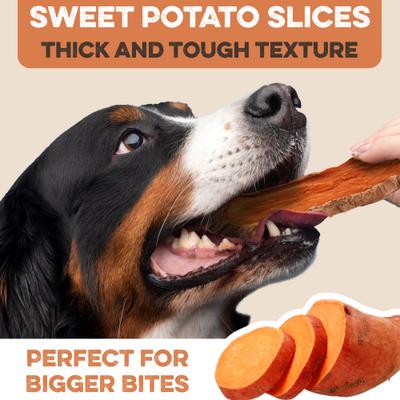 Show full view: Brutus & Barnaby Sweet Potato Slices Dehydrated Dog Chews, 28-oz bag slide 4 of 10